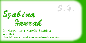 szabina hamrak business card